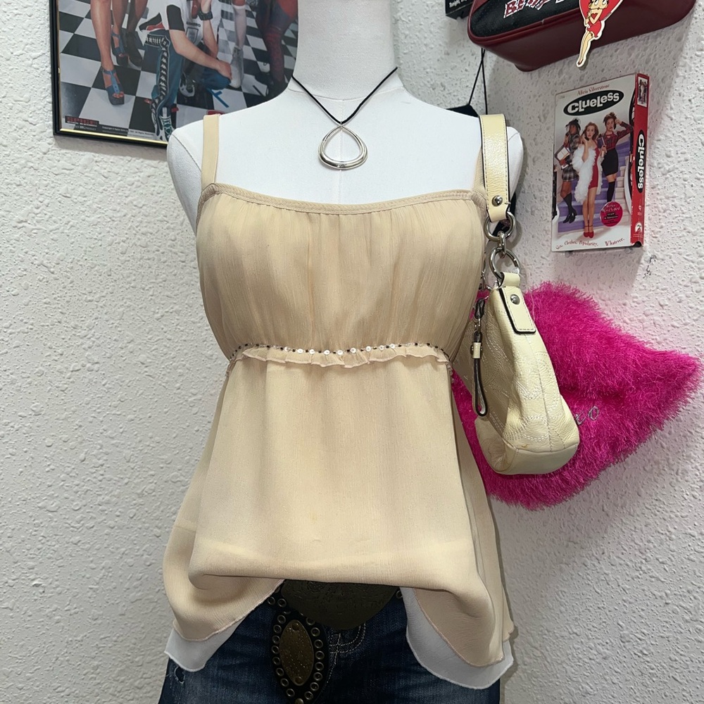 Elegant Beige Camisole Top